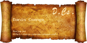 Danis Csenge névjegykártya